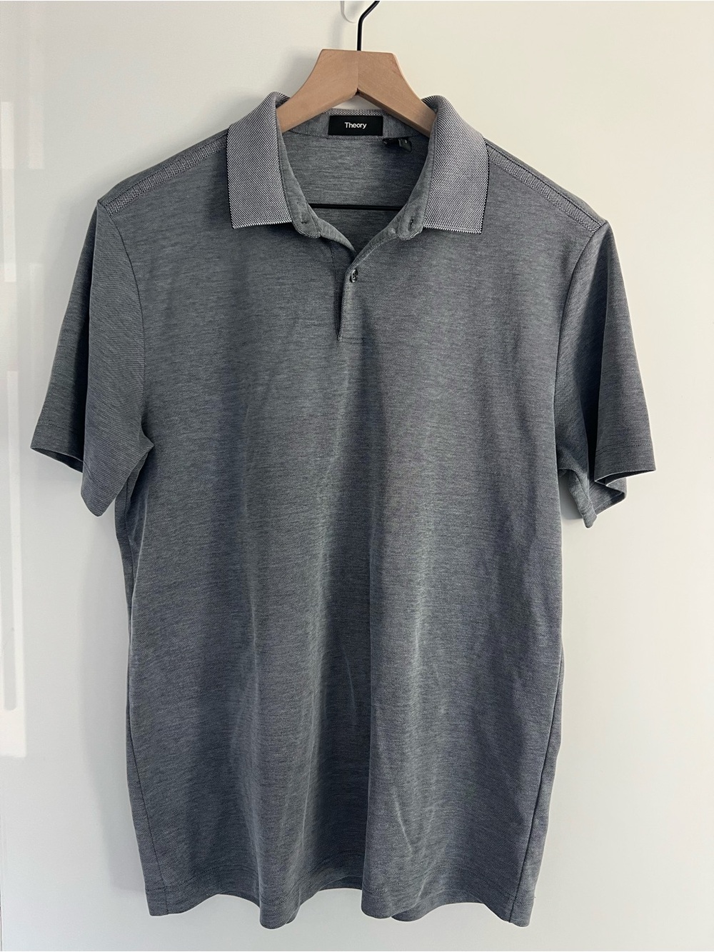 Theory | Men’s Stinson Polo | Pima Cotton Blend | Gray | Medium